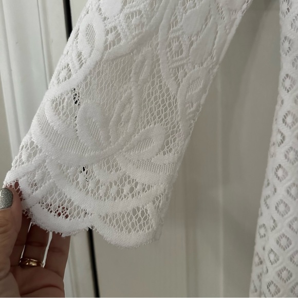 Lilly Pulitzer Mara Resort White Paradise Island Engineered Lace Dress Medium - Picture 4 of 14